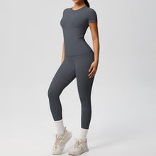 Load image into Gallery viewer, Butter Lux Short-Sleeve Workout Set